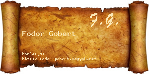 Fodor Gobert névjegykártya